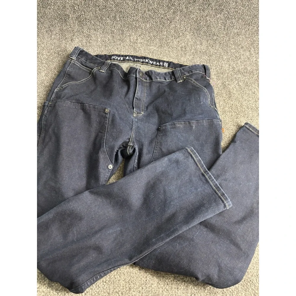 Dovetail Workwear Pants Womens 22/32 Blue  Regular Fit Double Knee Utility